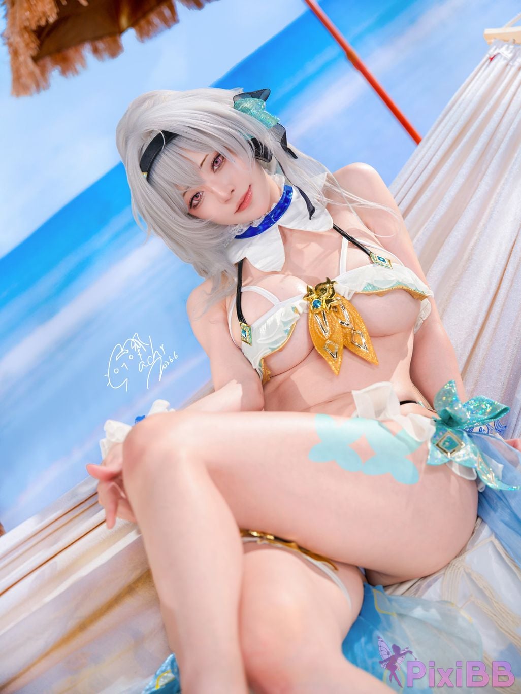 Cosplayer Machi ma ji beng huai xing qiong tie dao liu ying yong zhuang Firefly Bikini PixiBB.COM 034