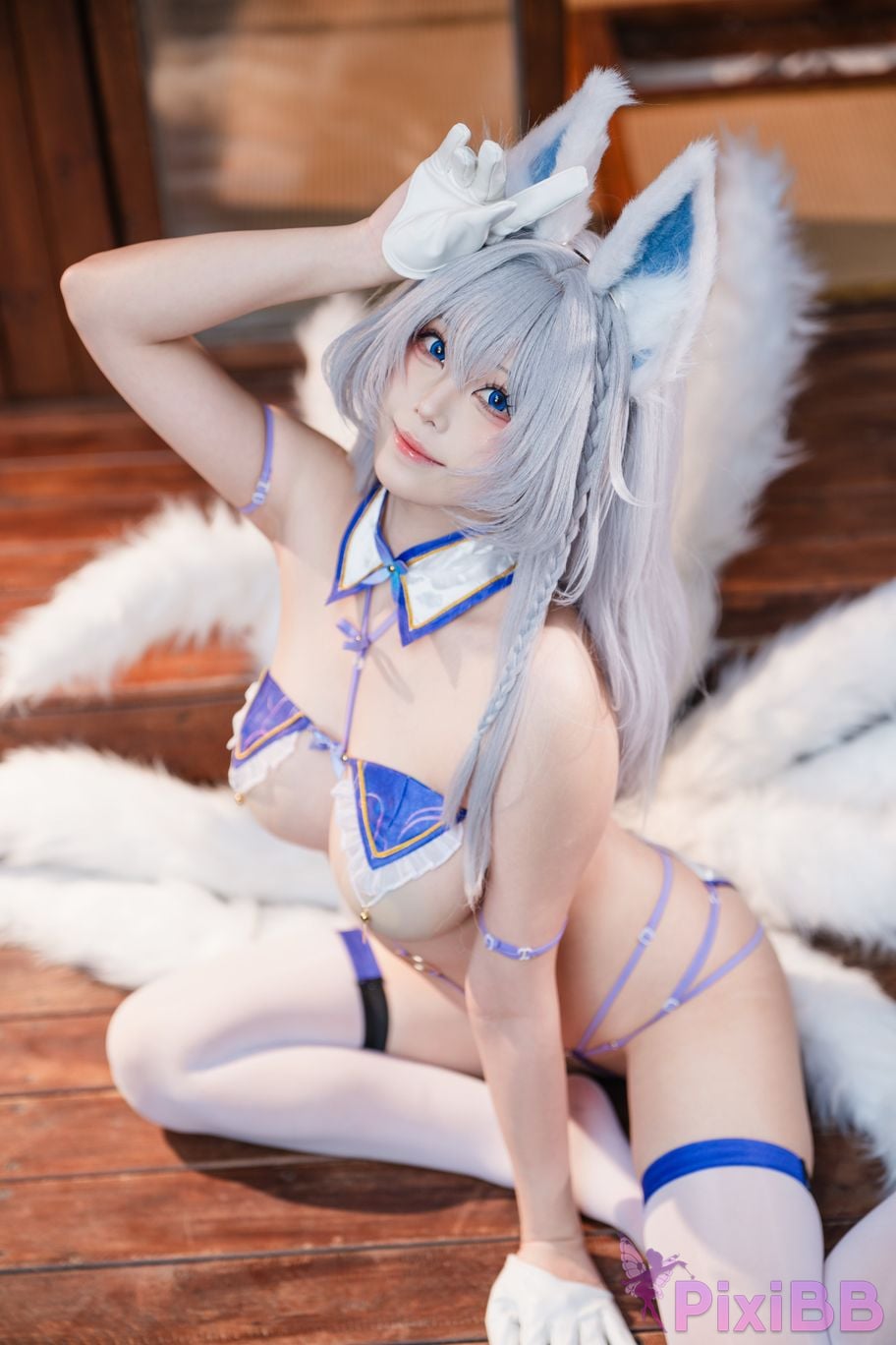 Cosplayer honey cat fur azur lane Shinano middle PixiBB.COM 025