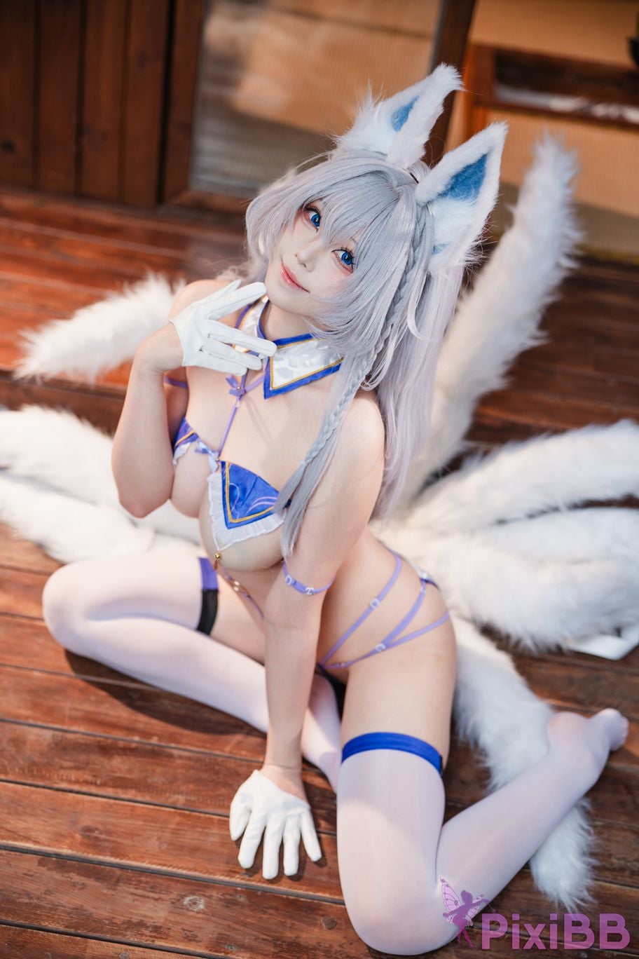 Cosplayer honey cat fur azur lane Shinano middle PixiBB.COM 026