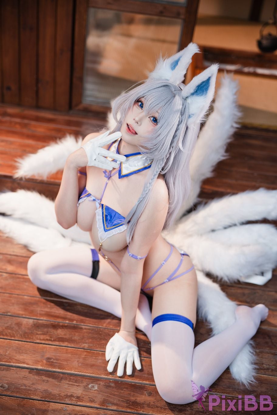 Cosplayer honey cat fur azur lane Shinano middle PixiBB.COM 027