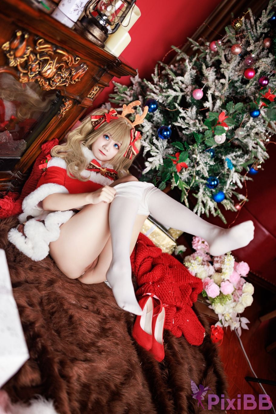 Cosplayer A Xuexue Christmas barbara PixiBB.COM 004