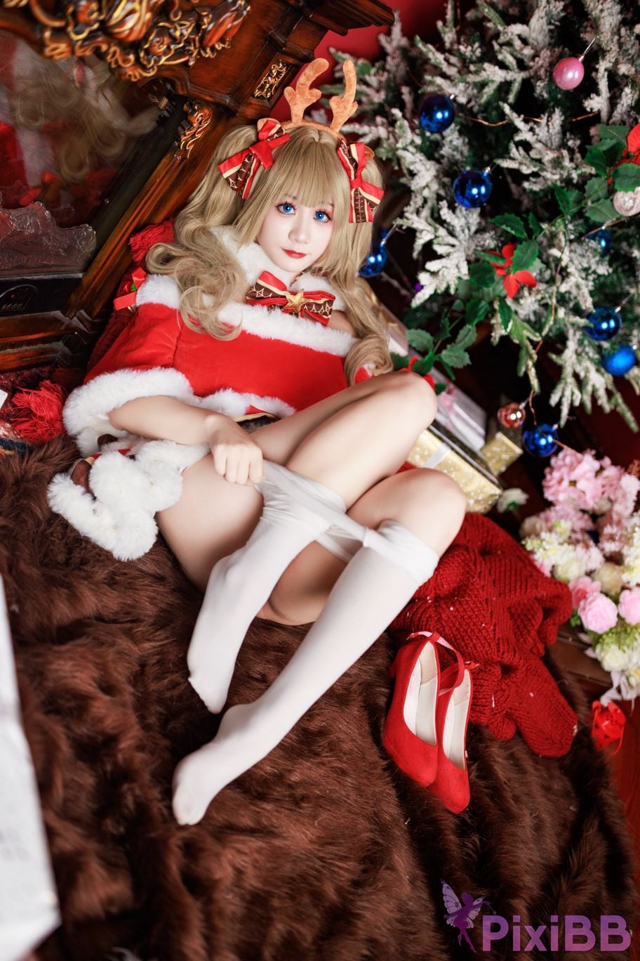 Cosplayer A Xuexue Christmas barbara PixiBB.COM 006