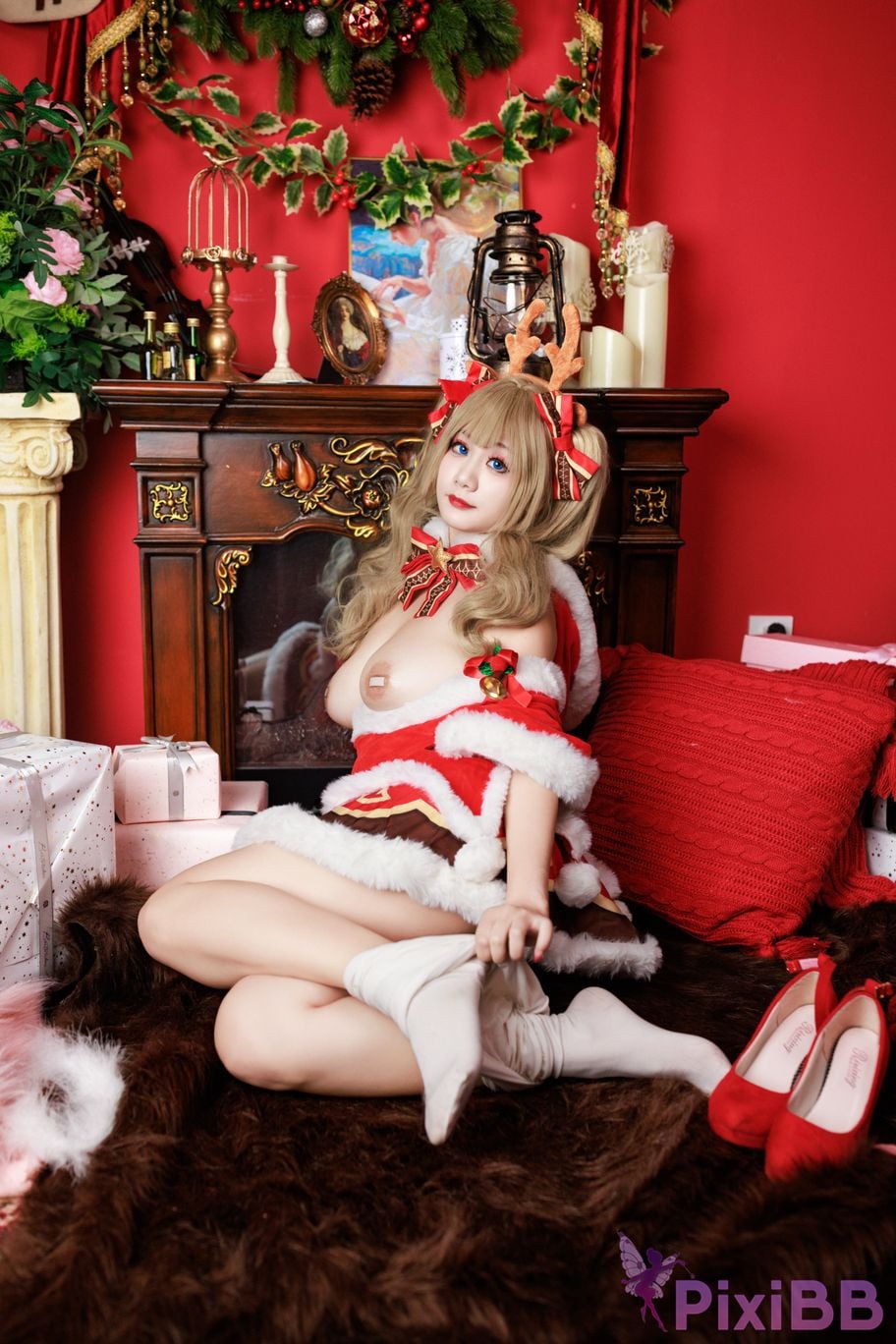 Cosplayer A Xuexue Christmas barbara PixiBB.COM 021