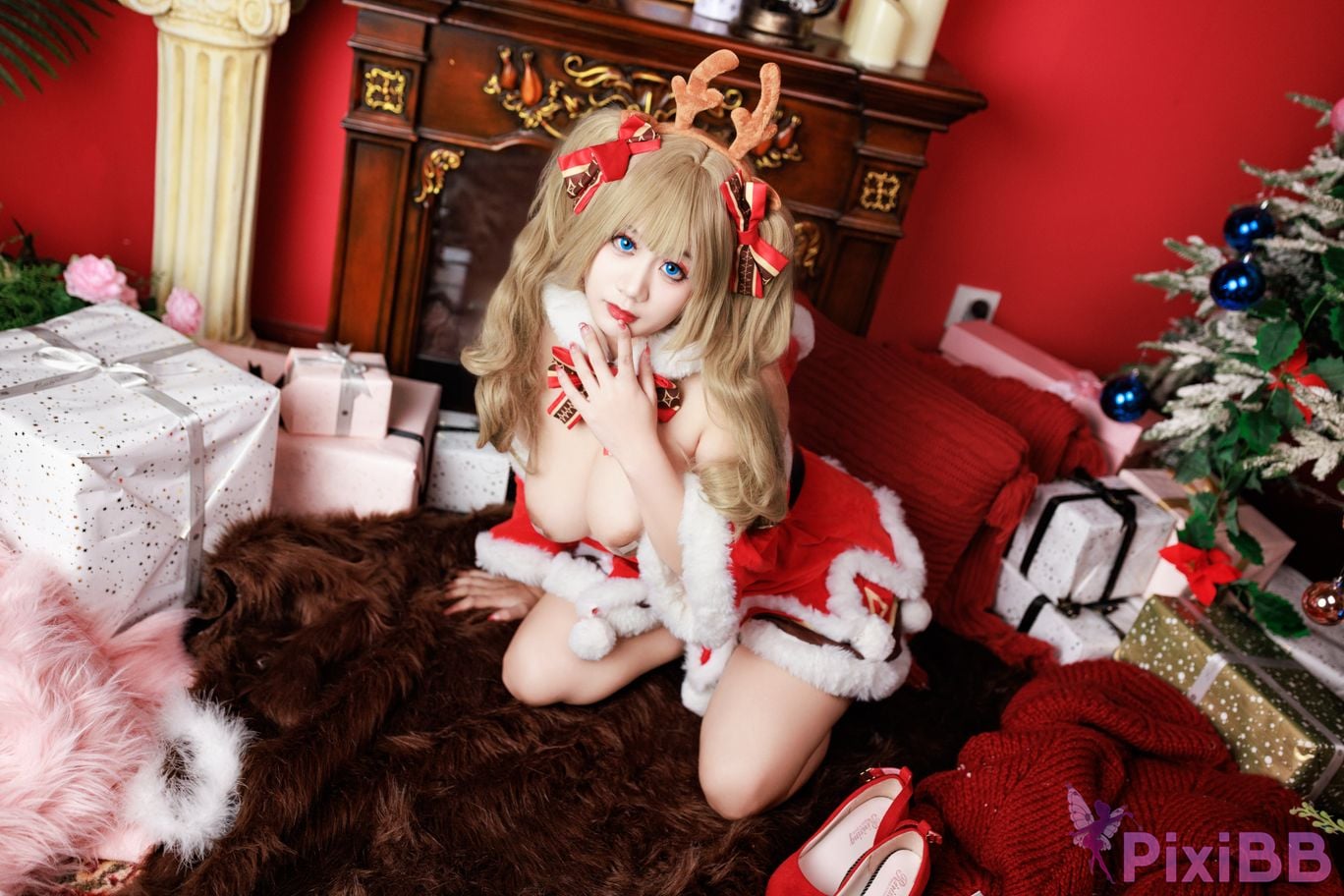 Cosplayer A Xuexue Christmas barbara PixiBB.COM 044
