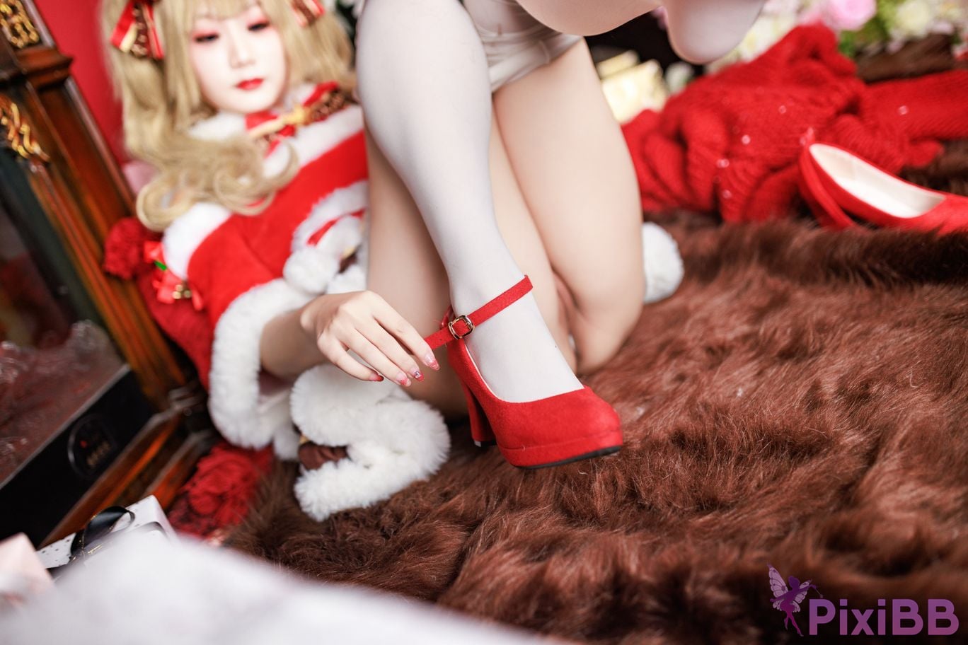 Cosplayer A Xuexue Christmas barbara PixiBB.COM 078