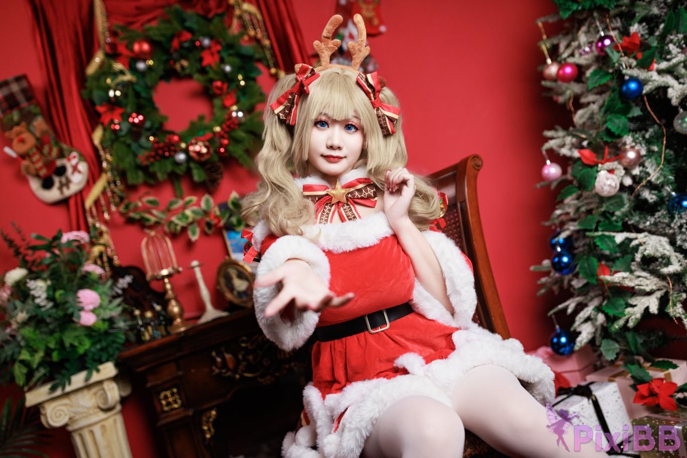 Cosplayer A Xuexue Christmas barbara PixiBB.COM 081