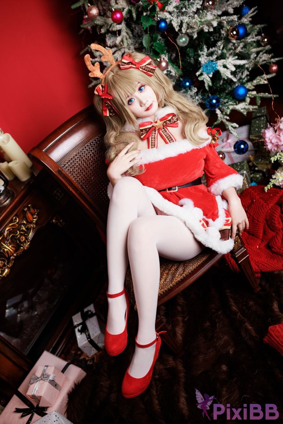 Cosplayer A Xuexue Christmas barbara PixiBB.COM 082