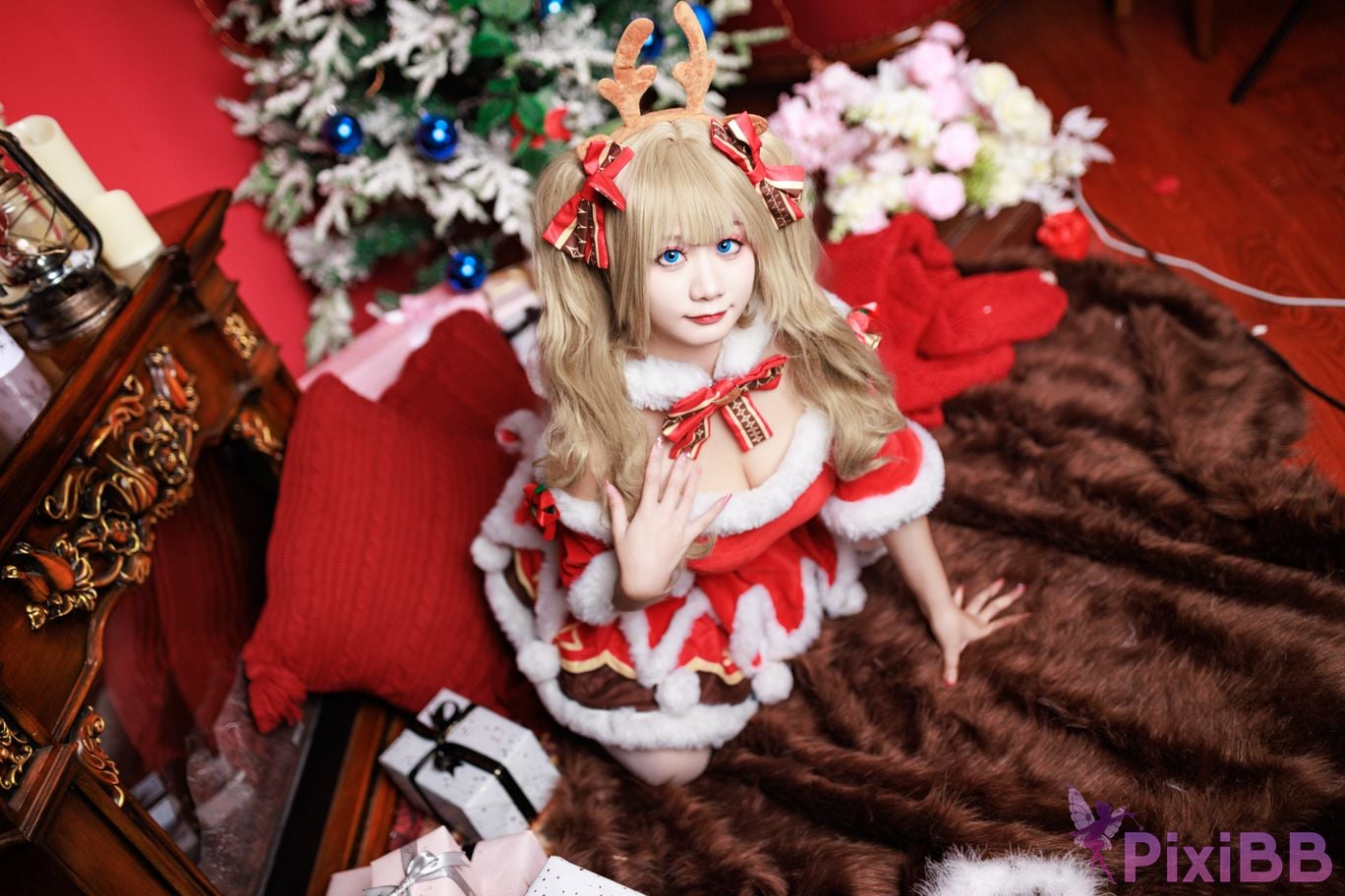 Cosplayer A Xuexue Christmas barbara PixiBB.COM 094