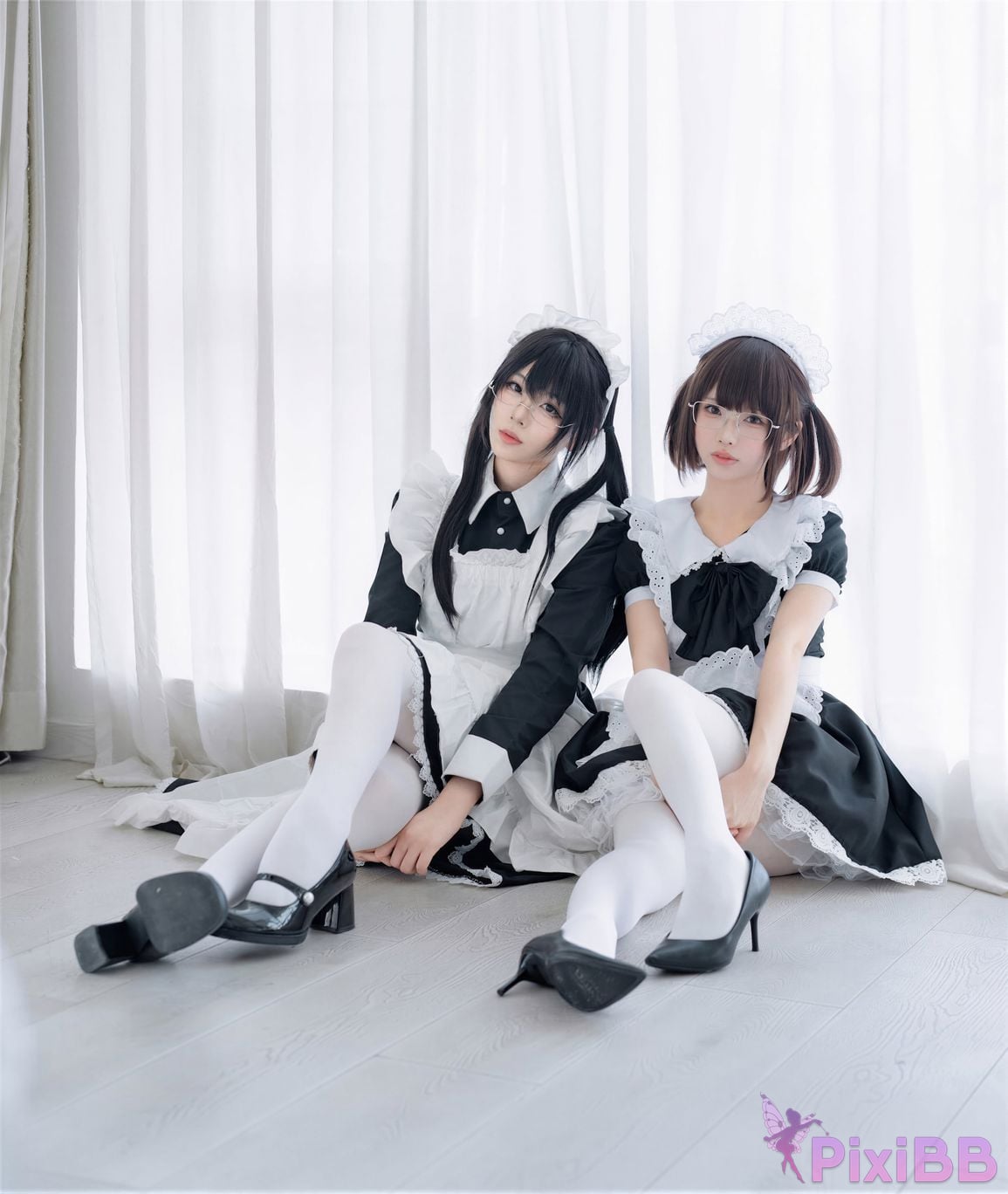 Cosplayer Senior Sister Xuan Xiao One hundred thousand precious volts double maid PixiBB.COM 030