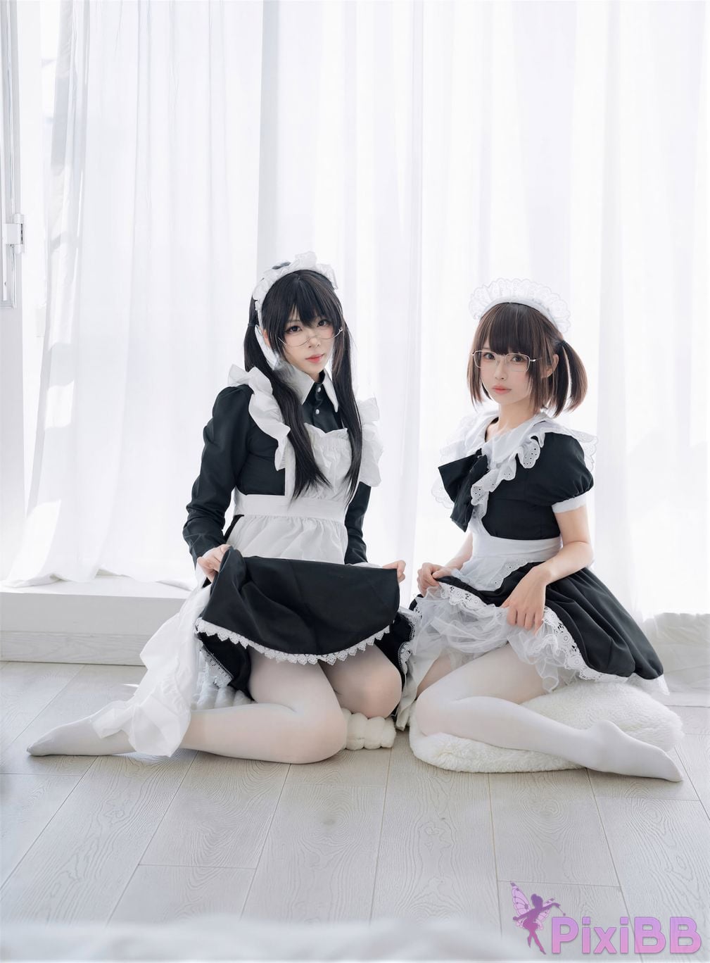Cosplayer Senior Sister Xuan Xiao One hundred thousand precious volts double maid PixiBB.COM 041