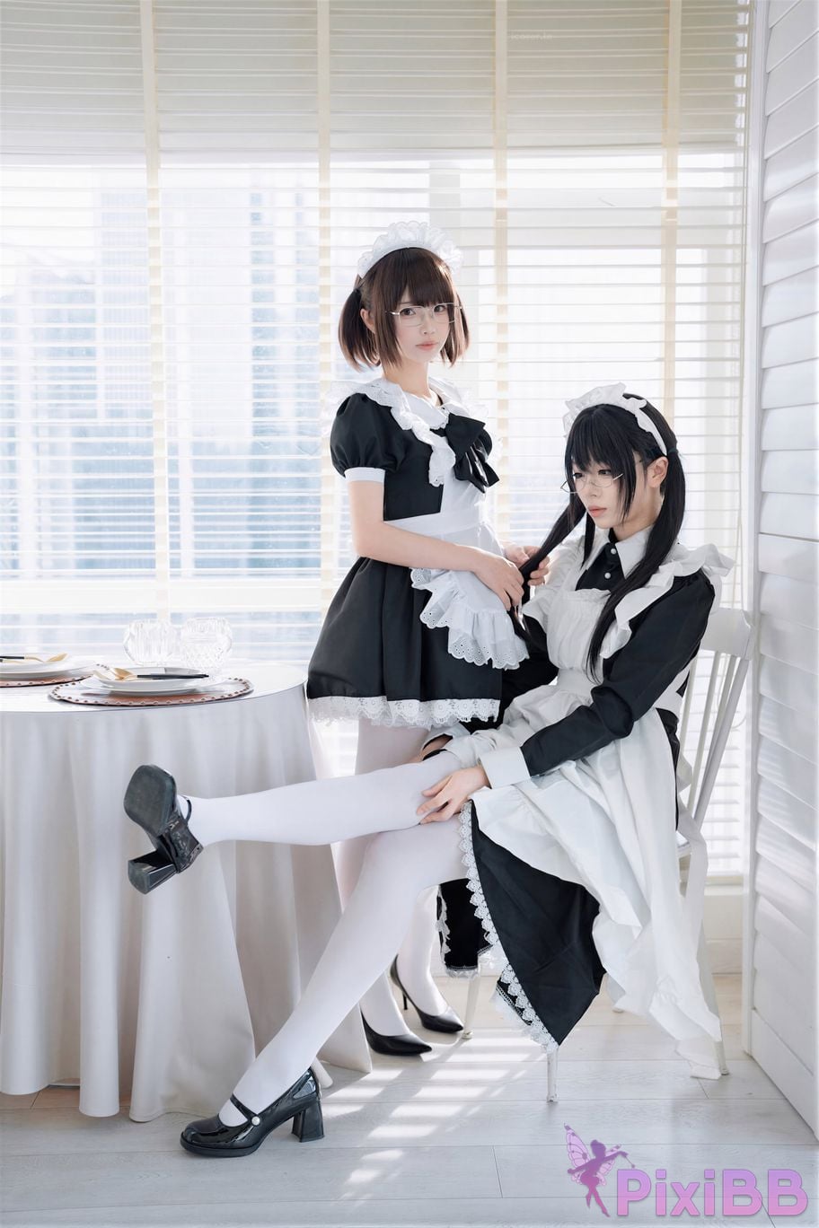 Cosplayer Senior Sister Xuan Xiao One hundred thousand precious volts double maid PixiBB.COM 043