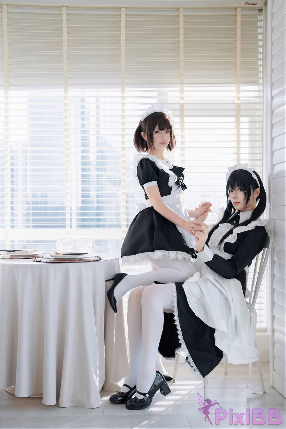 Cosplayer Senior Sister Xuan Xiao One hundred thousand precious volts double maid PixiBB.COM 046
