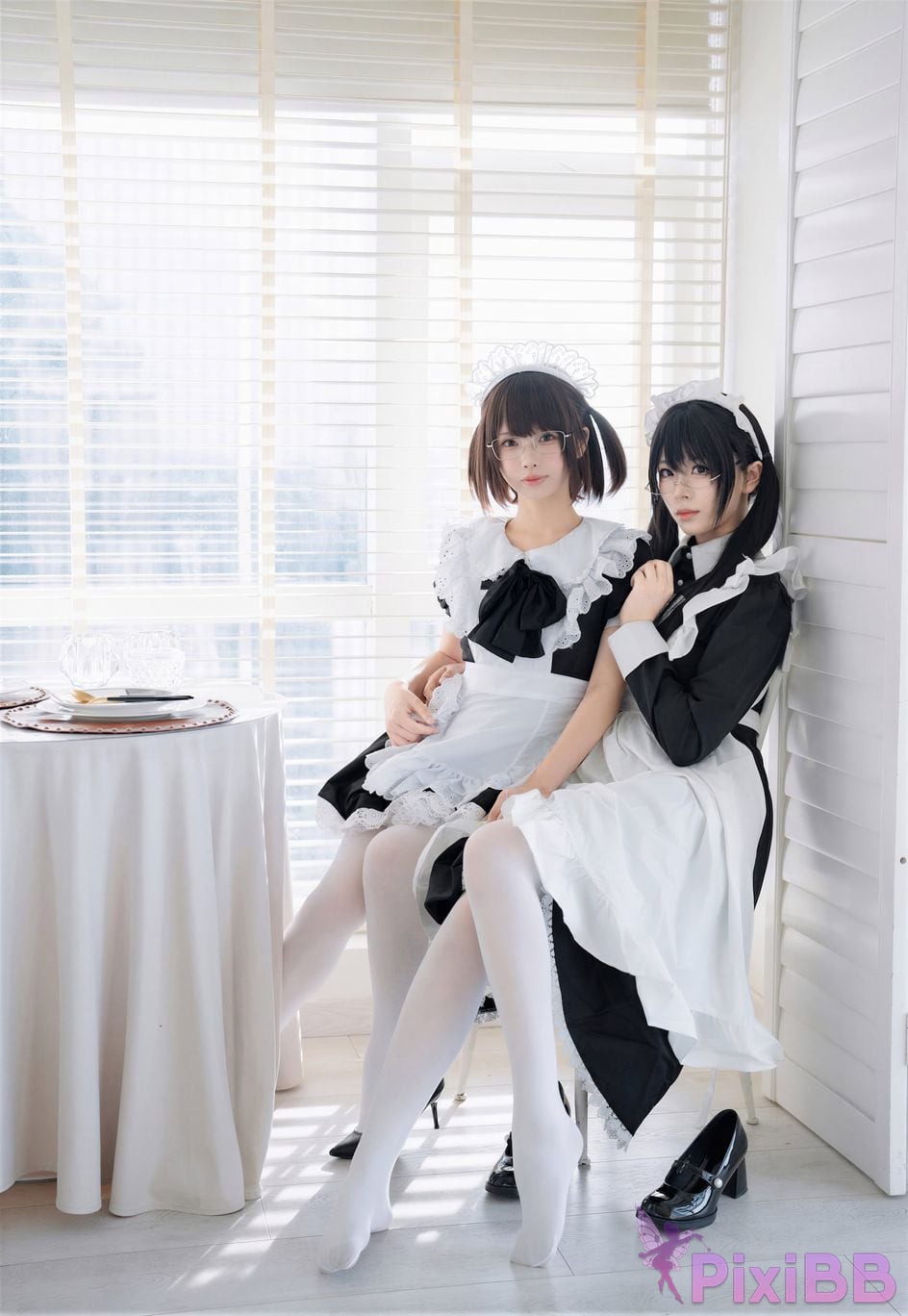 Cosplayer Senior Sister Xuan Xiao One hundred thousand precious volts double maid PixiBB.COM 049