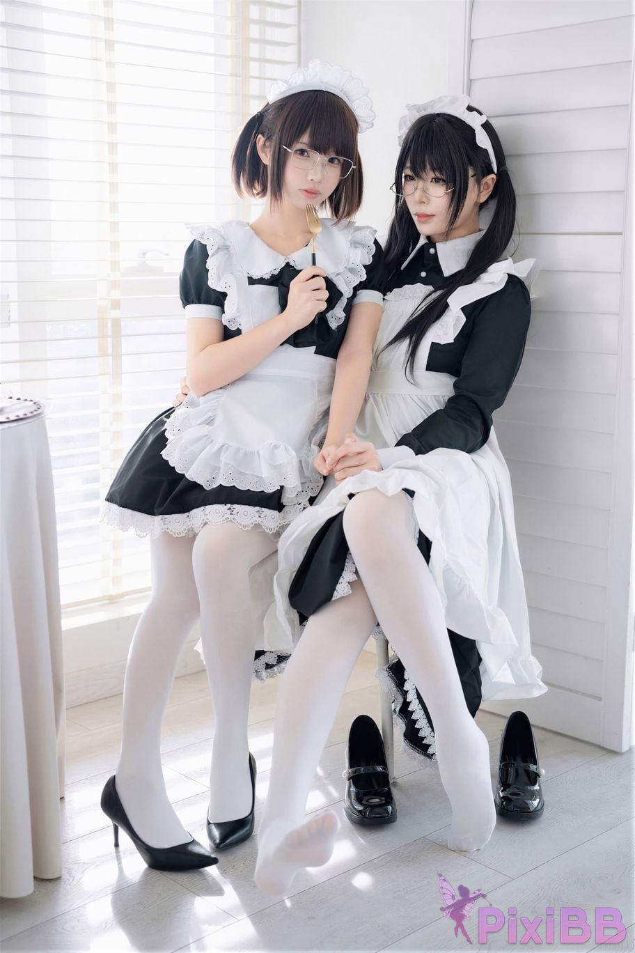 Cosplayer Senior Sister Xuan Xiao One hundred thousand precious volts double maid PixiBB.COM 051