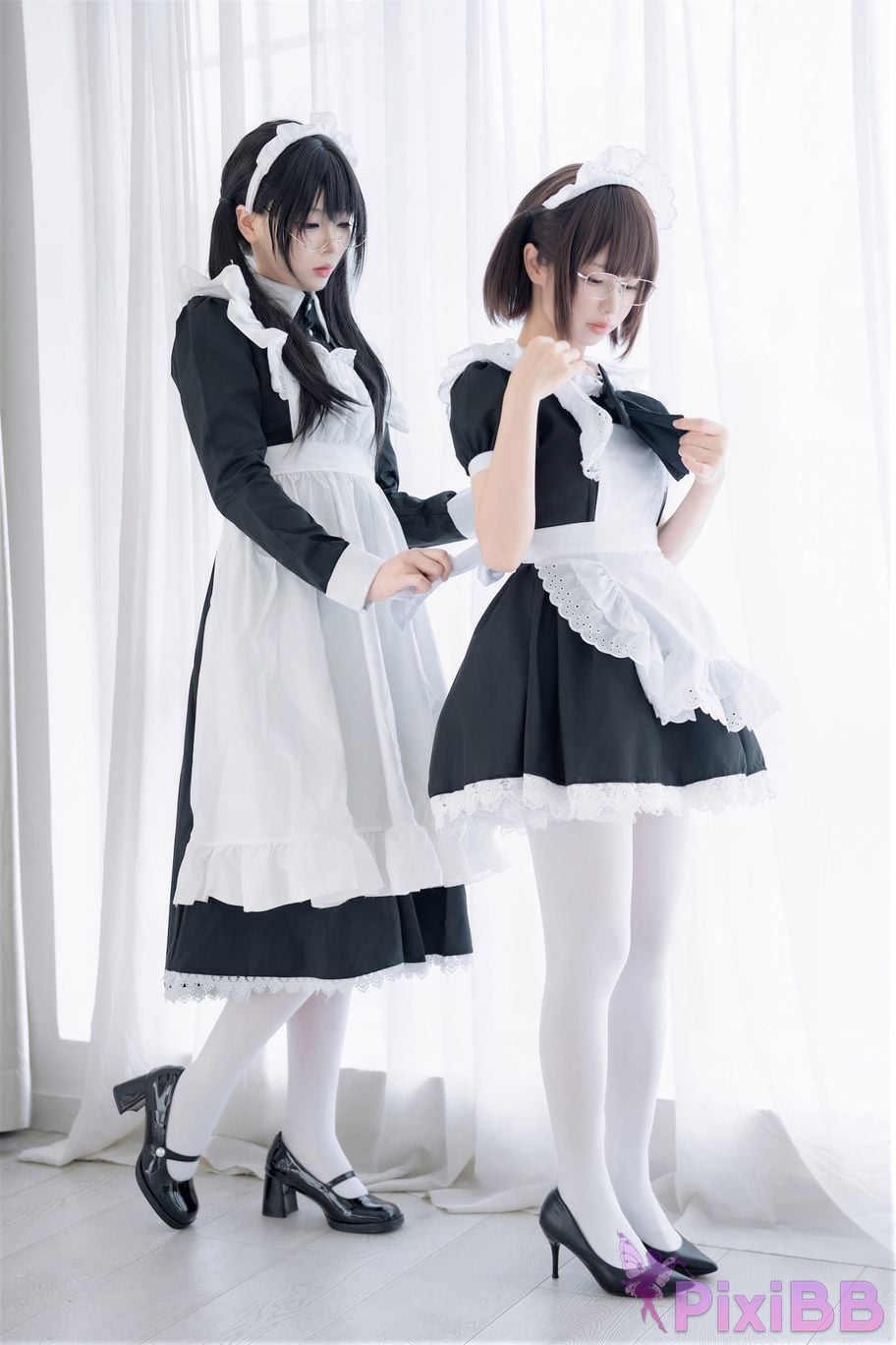 Cosplayer Senior Sister Xuan Xiao One hundred thousand precious volts double maid PixiBB.COM 056