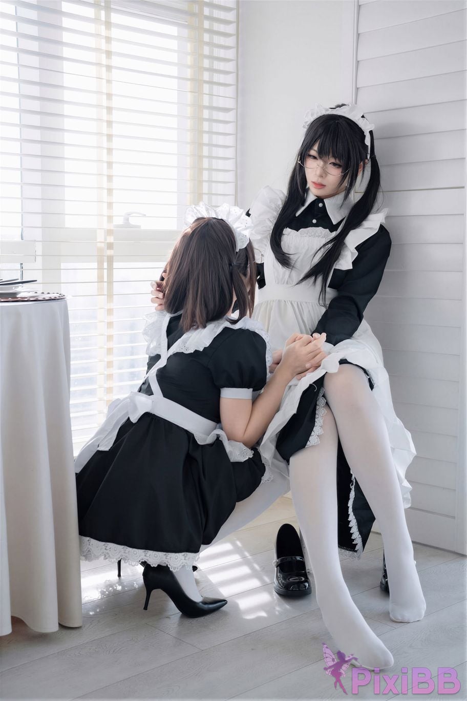 Cosplayer Senior Sister Xuan Xiao One hundred thousand precious volts double maid PixiBB.COM 057