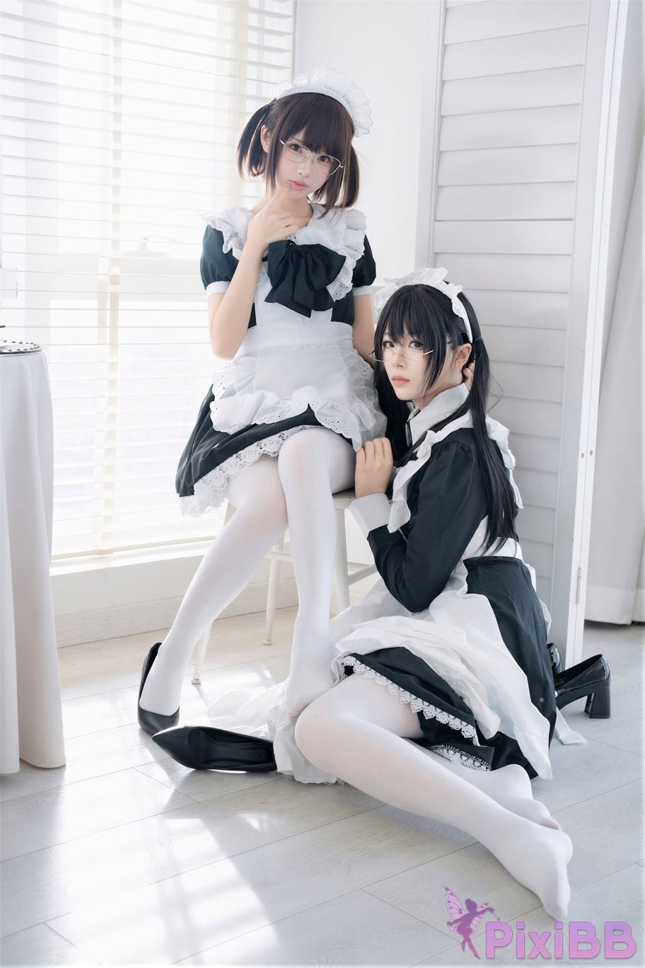 Cosplayer Senior Sister Xuan Xiao One hundred thousand precious volts double maid PixiBB.COM 060