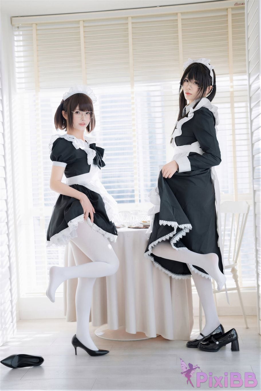Cosplayer Senior Sister Xuan Xiao One hundred thousand precious volts double maid PixiBB.COM 062