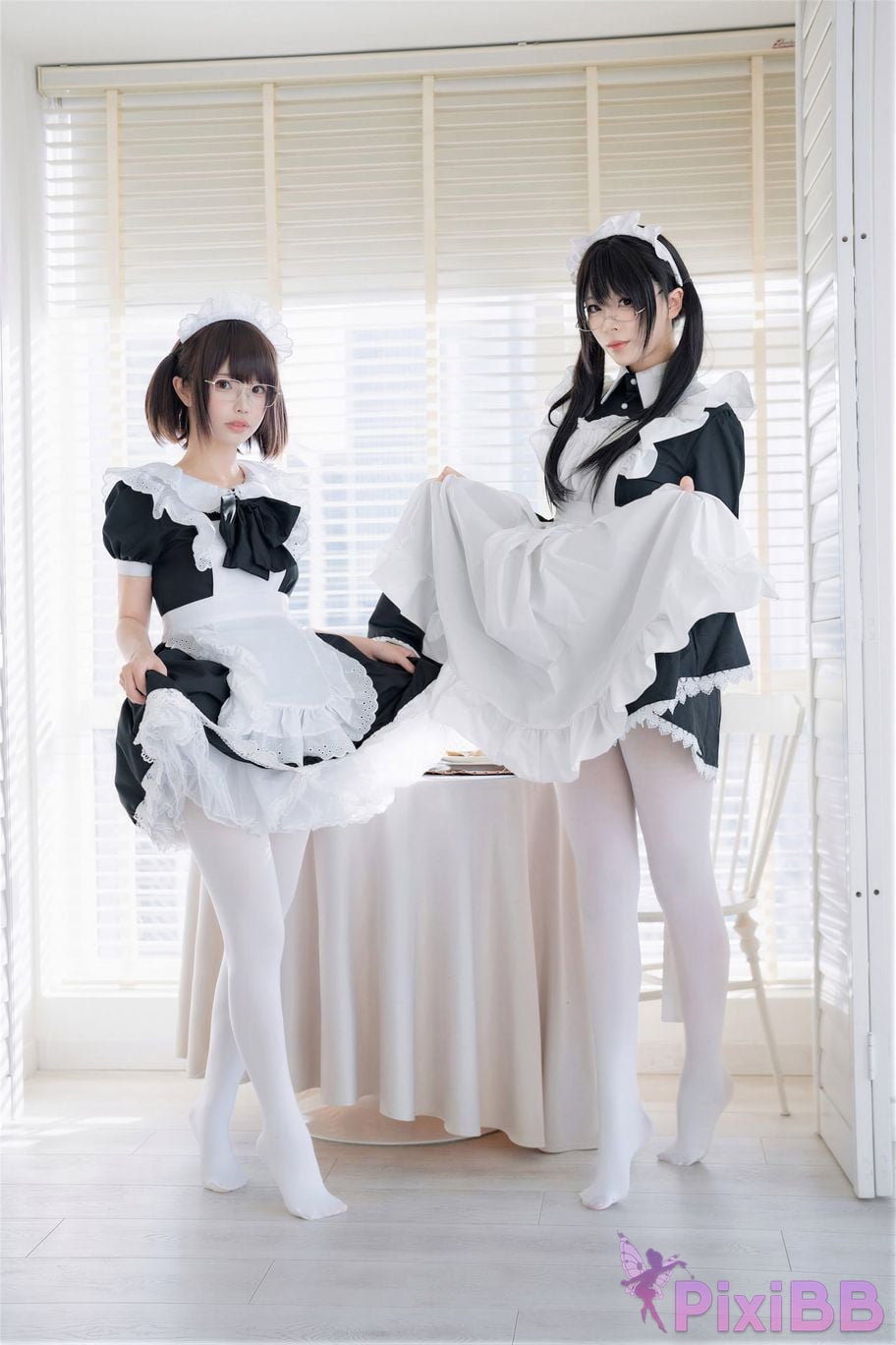 Cosplayer Senior Sister Xuan Xiao One hundred thousand precious volts double maid PixiBB.COM 063