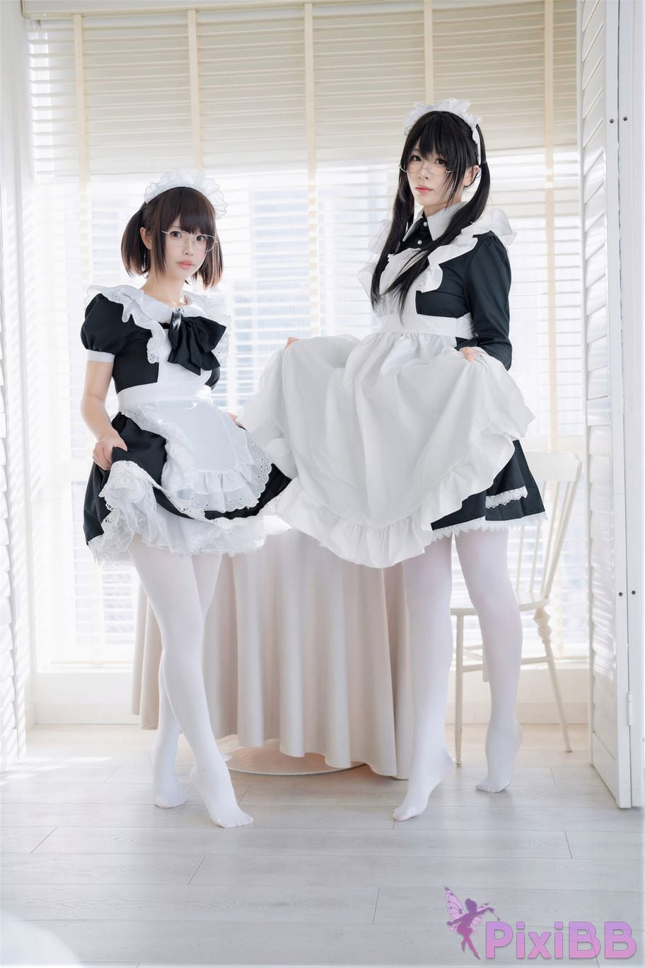 Cosplayer Senior Sister Xuan Xiao One hundred thousand precious volts double maid PixiBB.COM 064