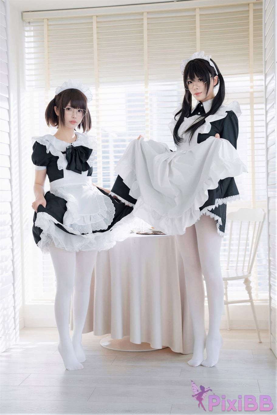 Cosplayer Senior Sister Xuan Xiao One hundred thousand precious volts double maid PixiBB.COM 065