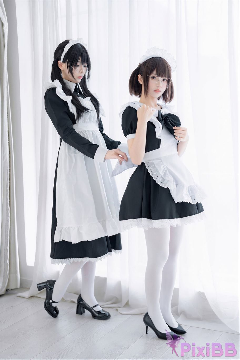 Cosplayer Senior Sister Xuan Xiao One hundred thousand precious volts double maid PixiBB.COM 067