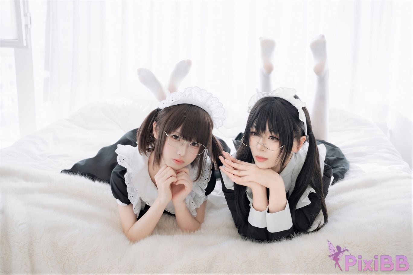 Cosplayer Senior Sister Xuan Xiao One hundred thousand precious volts double maid PixiBB.COM 075