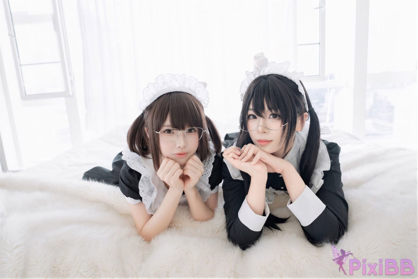 Cosplayer Senior Sister Xuan Xiao One hundred thousand precious volts double maid PixiBB.COM 076