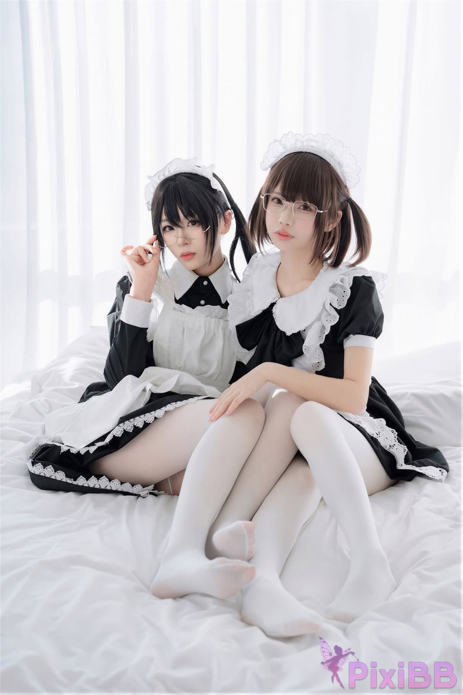 Cosplayer Senior Sister Xuan Xiao One hundred thousand precious volts double maid PixiBB.COM 079