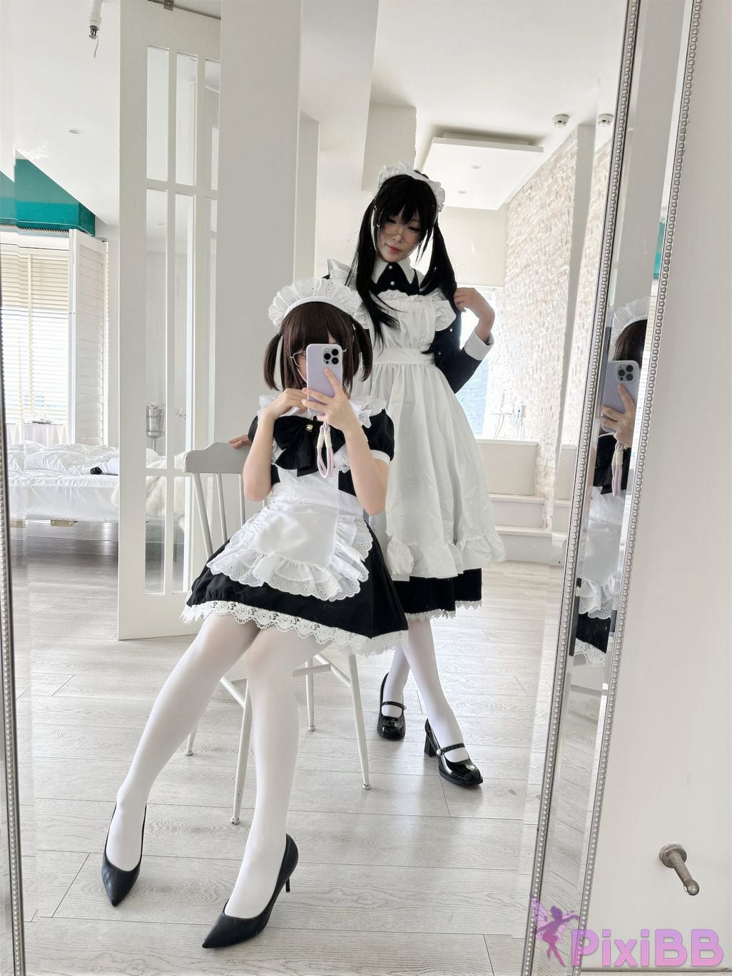 Cosplayer Senior Sister Xuan Xiao One hundred thousand precious volts double maid PixiBB.COM 108