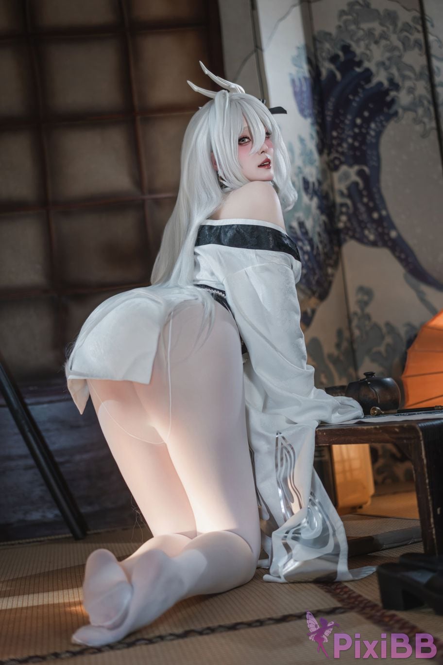 Cosplayer Natsuko Xia Xiazi azur lane Bai Feng kimono PixiBB.COM 006