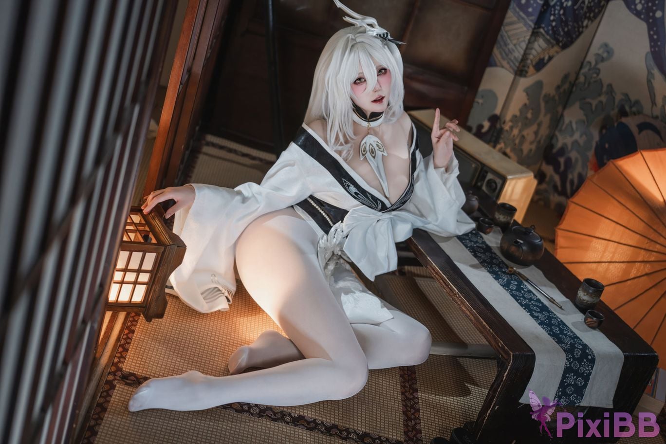 Cosplayer Natsuko Xia Xiazi azur lane Bai Feng kimono PixiBB.COM 009