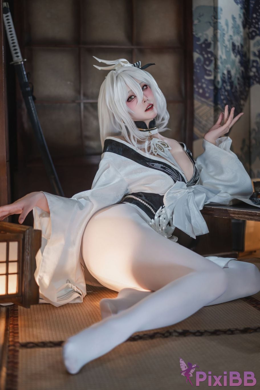 Cosplayer Natsuko Xia Xiazi azur lane Bai Feng kimono PixiBB.COM 010