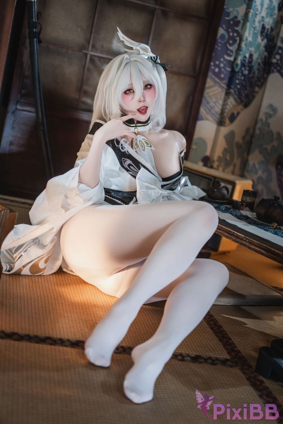 Cosplayer Natsuko Xia Xiazi azur lane Bai Feng kimono PixiBB.COM 011