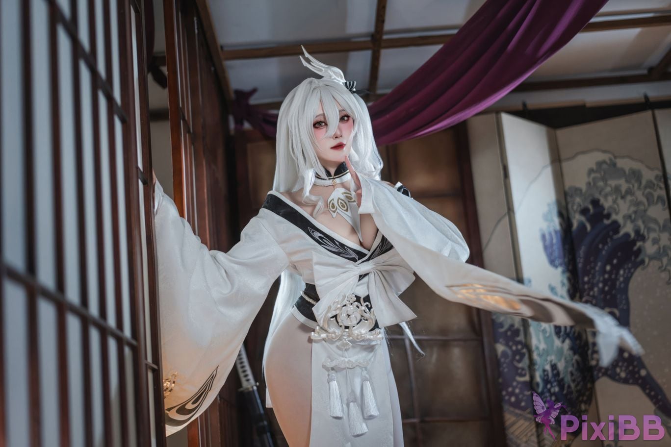 Cosplayer Natsuko Xia Xiazi azur lane Bai Feng kimono PixiBB.COM 012
