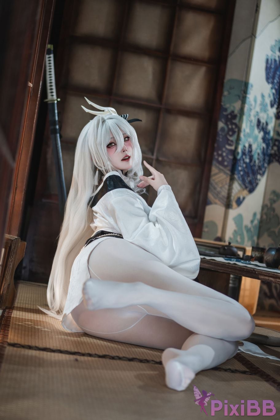 Cosplayer Natsuko Xia Xiazi azur lane Bai Feng kimono PixiBB.COM 016