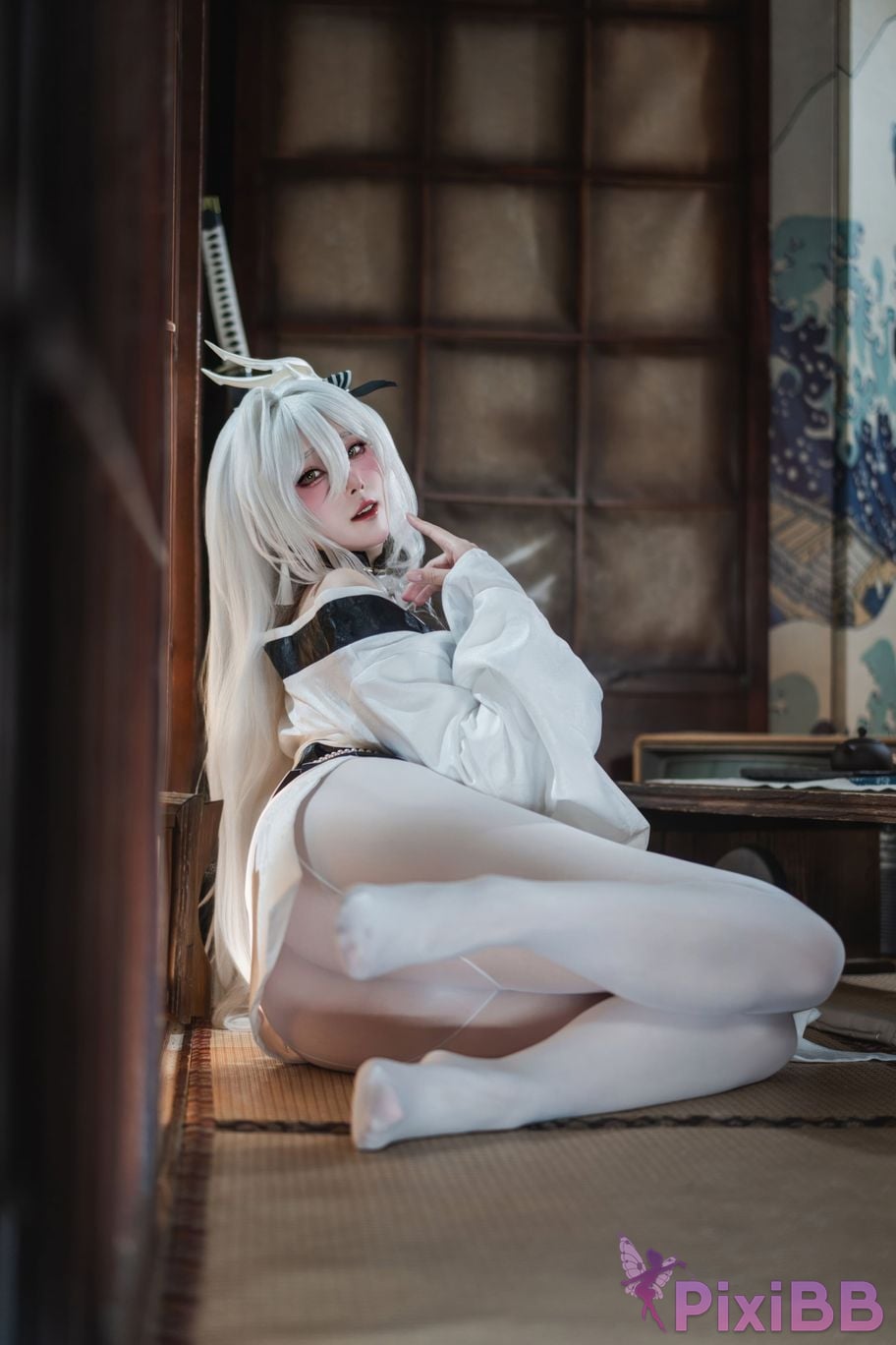 Cosplayer Natsuko Xia Xiazi azur lane Bai Feng kimono PixiBB.COM 017