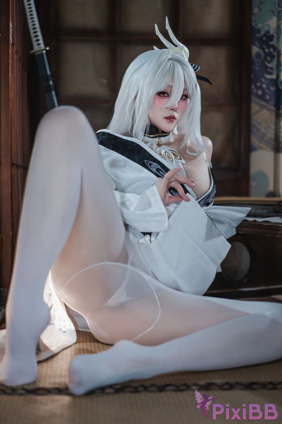 Cosplayer Natsuko Xia Xiazi azur lane Bai Feng kimono PixiBB.COM 019