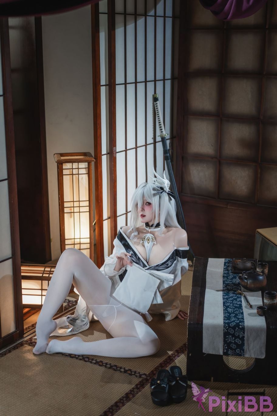 Cosplayer Natsuko Xia Xiazi azur lane Bai Feng kimono PixiBB.COM 021