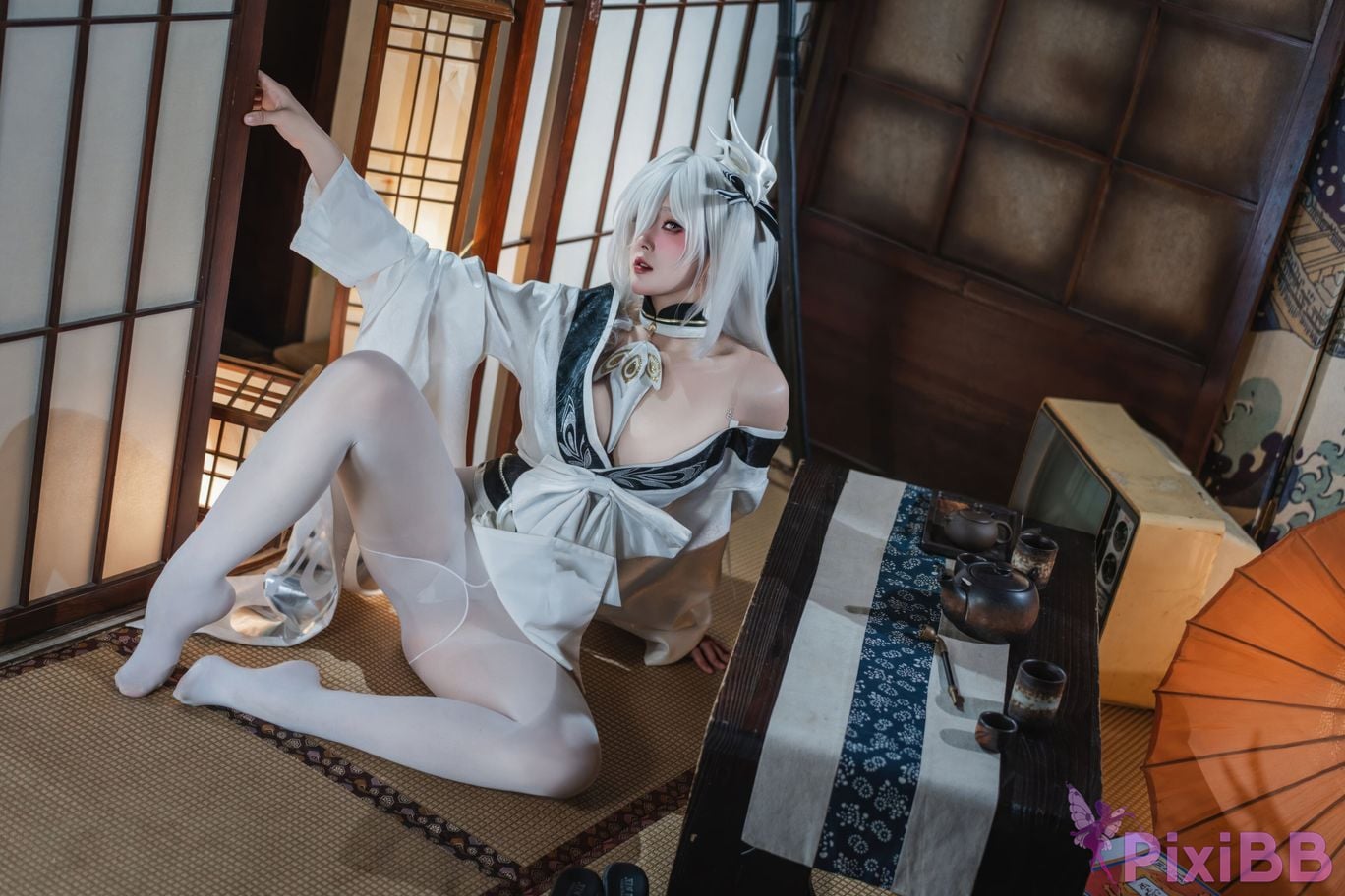 Cosplayer Natsuko Xia Xiazi azur lane Bai Feng kimono PixiBB.COM 022