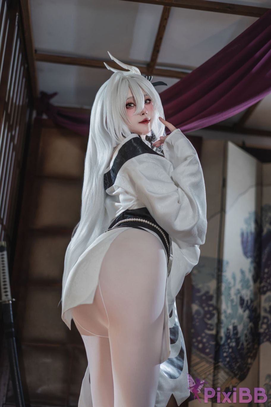 Cosplayer Natsuko Xia Xiazi azur lane Bai Feng kimono PixiBB.COM 023