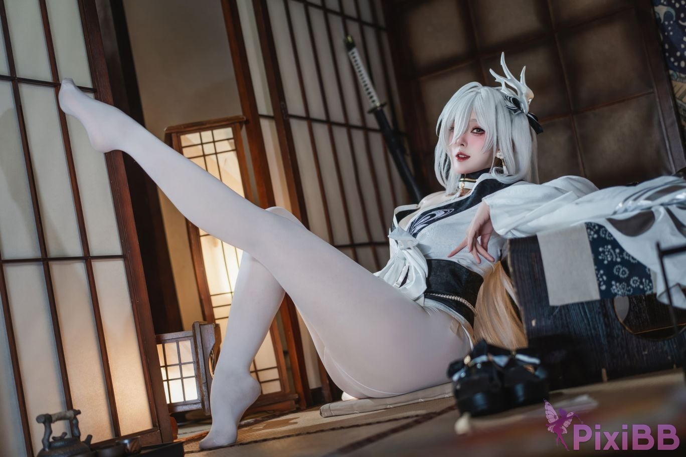 Cosplayer Natsuko Xia Xiazi azur lane Bai Feng kimono PixiBB.COM 025