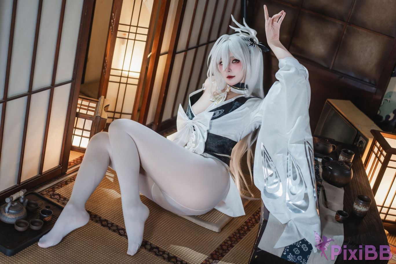 Cosplayer Natsuko Xia Xiazi azur lane Bai Feng kimono PixiBB.COM 027