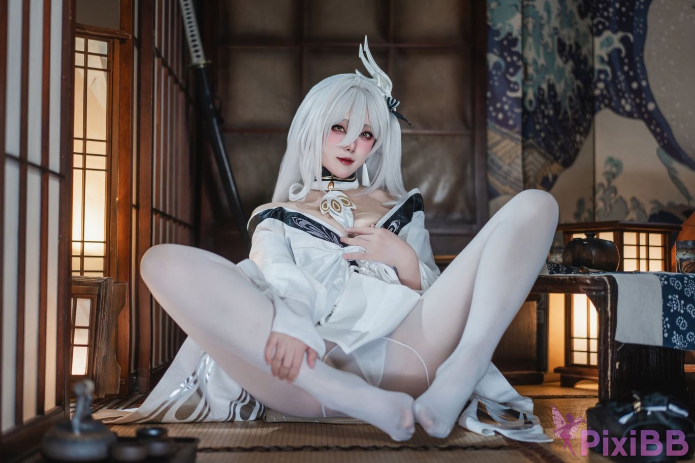 Cosplayer Natsuko Xia Xiazi azur lane Bai Feng kimono PixiBB.COM 028