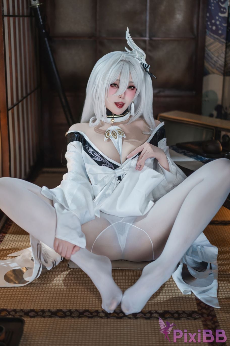 Cosplayer Natsuko Xia Xiazi azur lane Bai Feng kimono PixiBB.COM 029