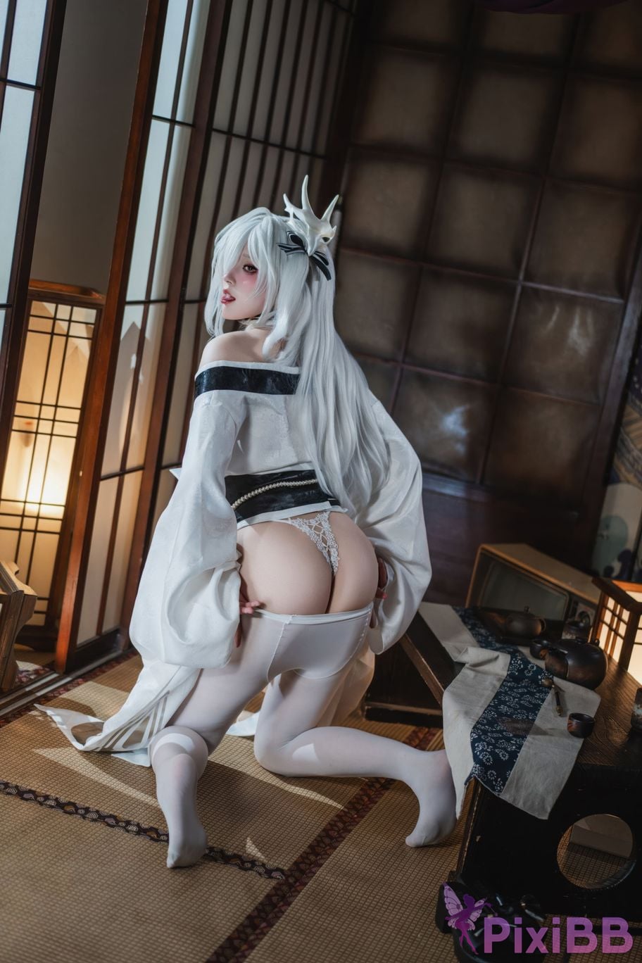 Cosplayer Natsuko Xia Xiazi azur lane Bai Feng kimono PixiBB.COM 053