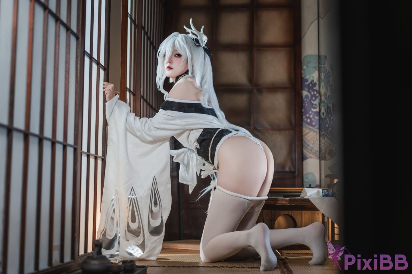 Cosplayer Natsuko Xia Xiazi azur lane Bai Feng kimono PixiBB.COM 055