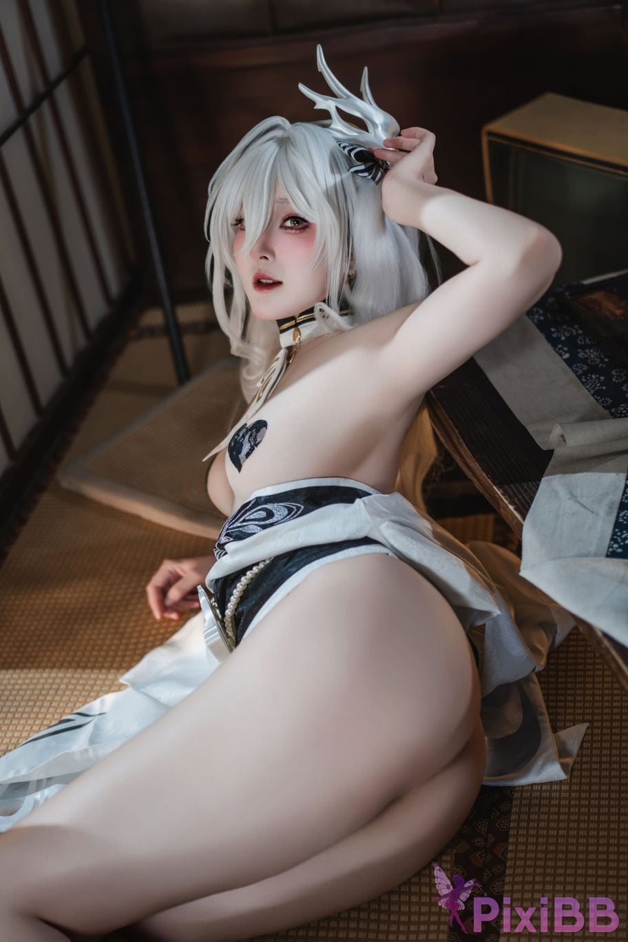 Cosplayer Natsuko Xia Xiazi azur lane Bai Feng kimono PixiBB.COM 085