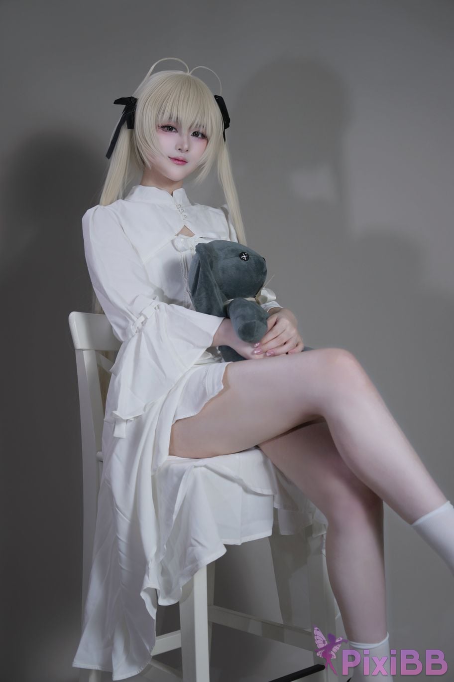 Cosplayer you ai Youmeko emptiness of fate Kasugano Yuu white dress PixiBB.COM 005