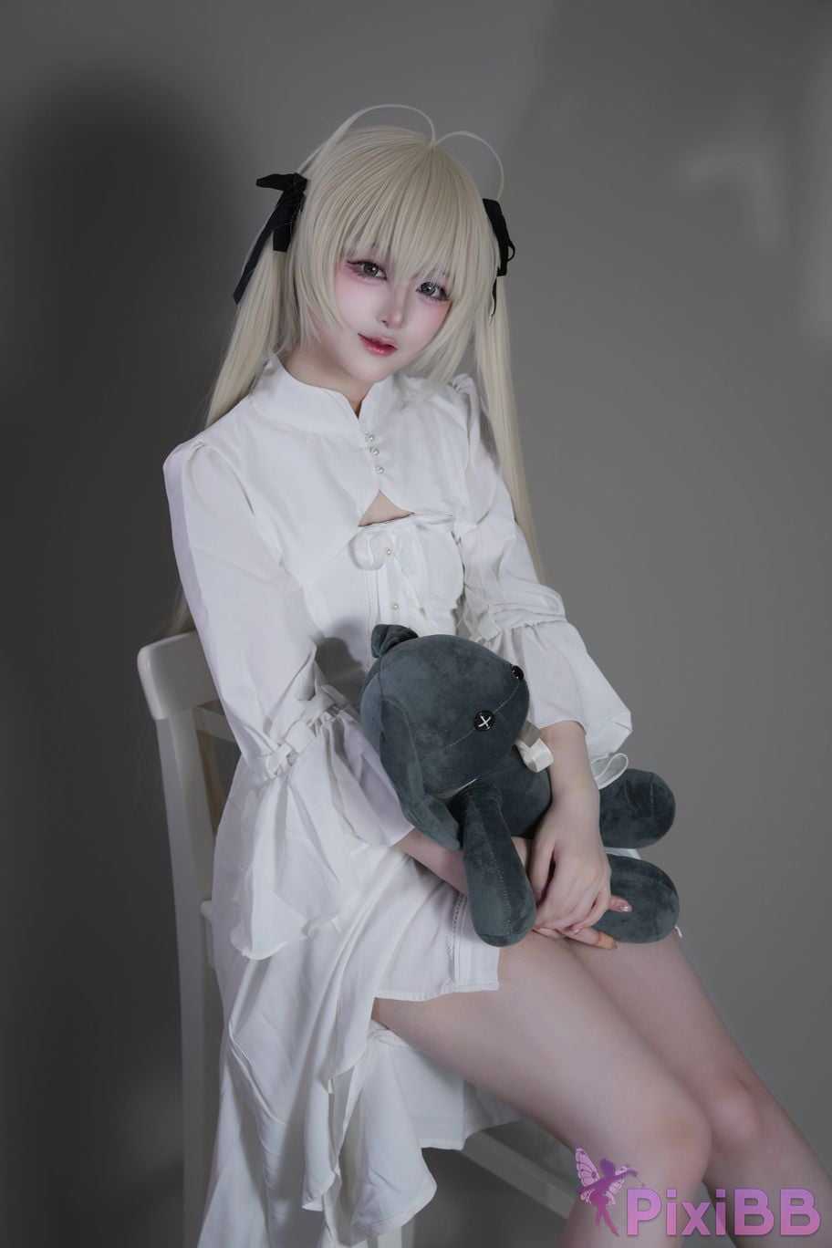 Cosplayer you ai Youmeko emptiness of fate Kasugano Yuu white dress PixiBB.COM 006